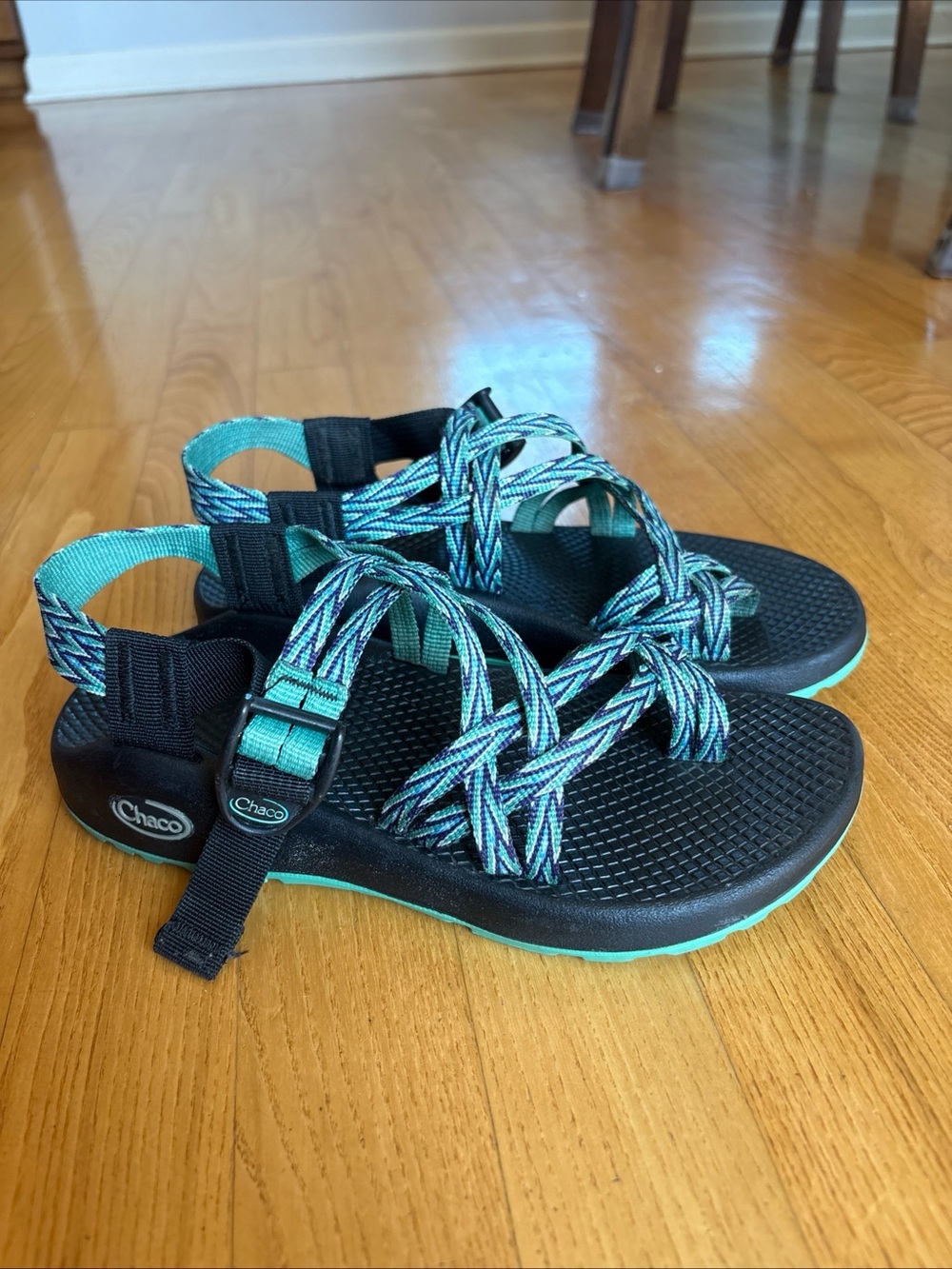 Chaco ZX/2 Classic Sandals Turquoise Green Purple Blue Black Dagger Womens Sz 6
